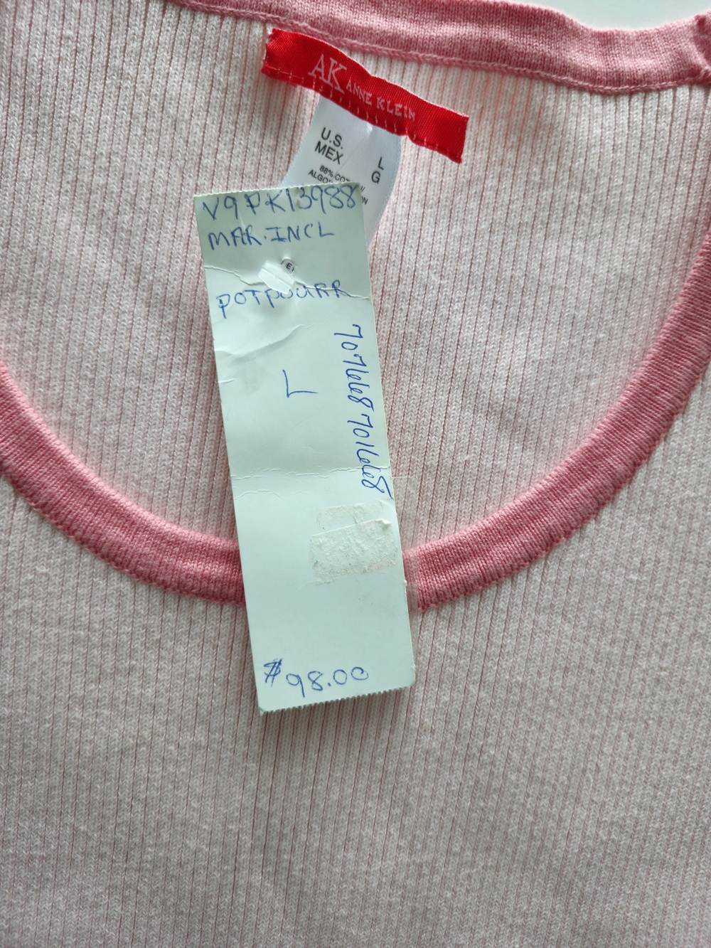 Pink Ribbed Button-Front Sweater Cardigan With Matching Tank Top - Picture 10 of 12